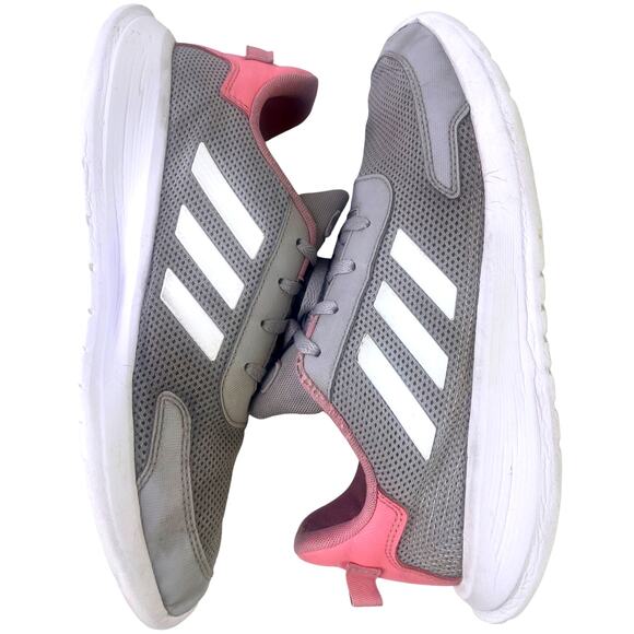Adidas Girl's Tensaur Run K Jr GZ2667 Grey/White/Pink Athletic Sneakers Size 7 - Picture 3 of 11